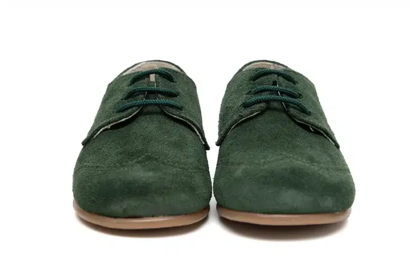 Blucher cordón verde niño