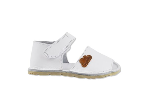 Menorquina blanco talón cerrado velcro CALZADO RESPETUOSO