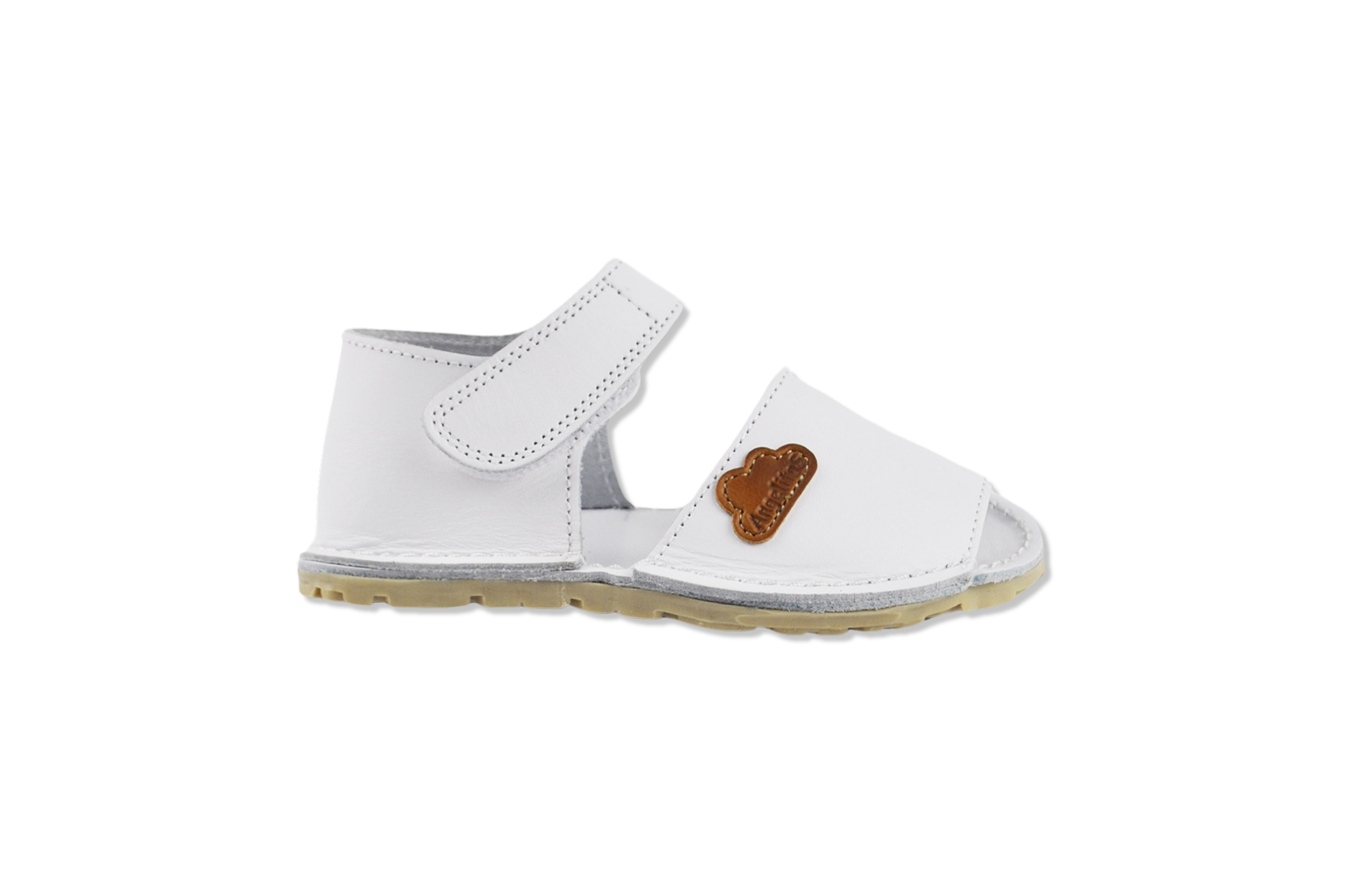 Menorquina blanco talón cerrado velcro CALZADO RESPETUOSO