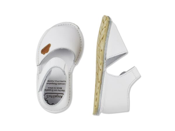 Menorquina blanco talón cerrado velcro CALZADO RESPETUOSO