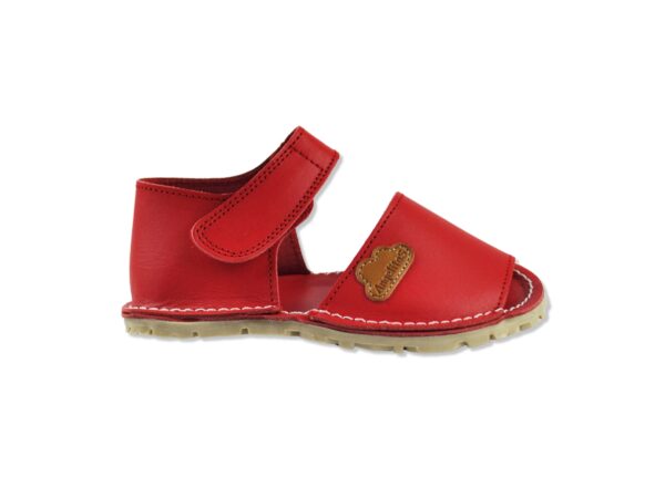 Menorquina roja talón cerrado velcro CALZADO RESPETUOSO