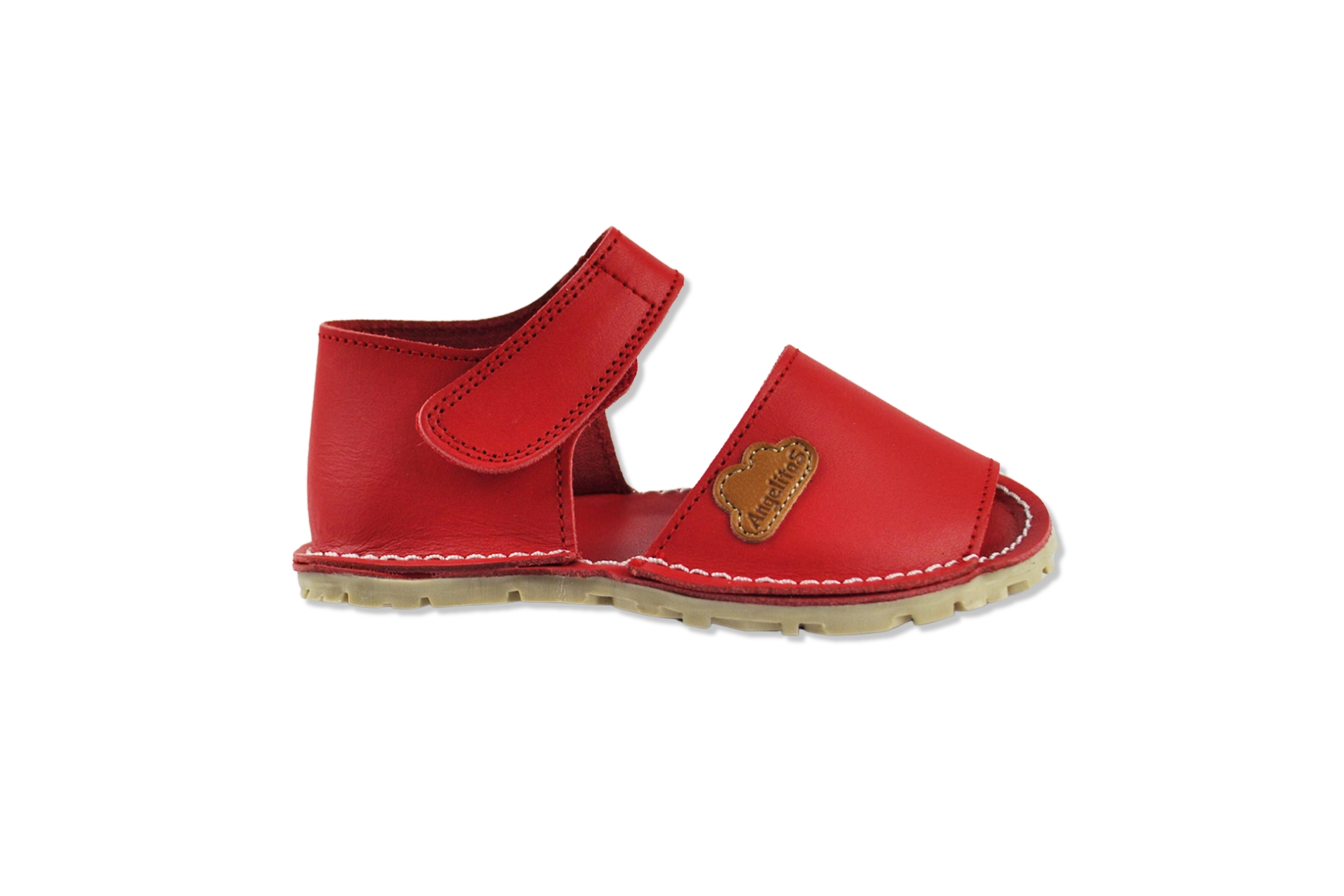 Menorquina roja talón cerrado velcro CALZADO RESPETUOSO