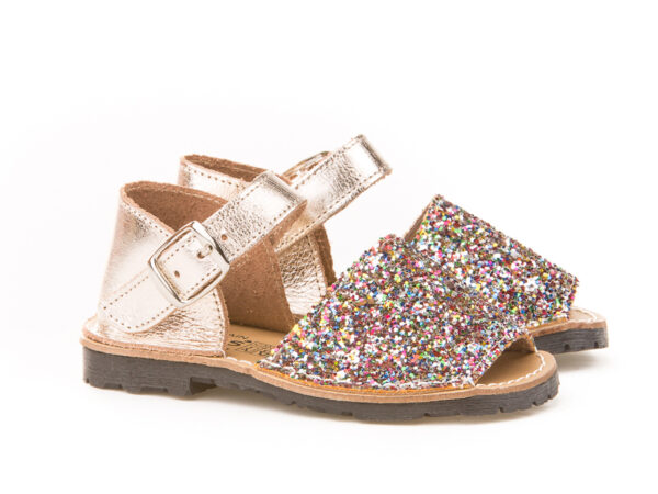 Menorquina hebilla glitter multicolor