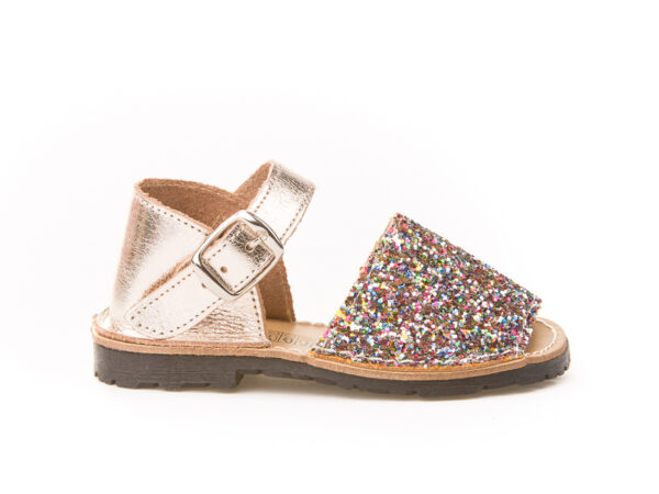 Menorquina hebilla glitter multicolor