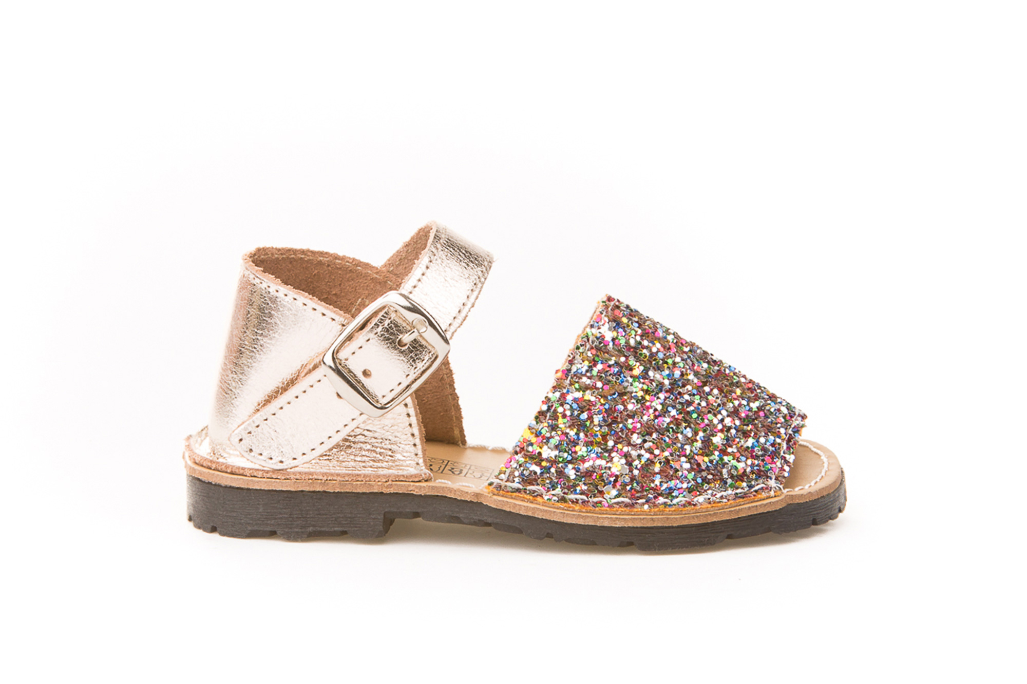 Menorquina hebilla glitter multicolor